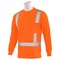 Erb Safety T-Shirt, Birdseye Mesh, Long Slv, Class 2, 9007SEG, Hi-Viz Orange, SM 62273
